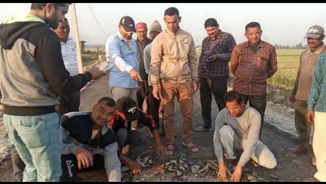 Villagers protested and stoped the work