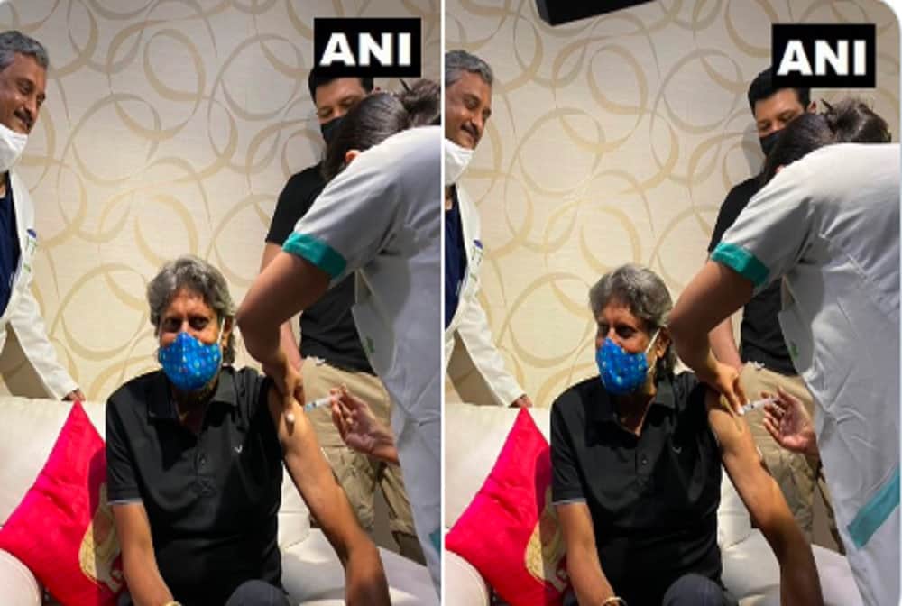 Veteran cricketer Kapil Dev received his first dose of COVID19 Vaccine at Fortis Hospital