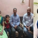 छह साल की मासूम गरिमा उर्फ परी से मिलने पहुंचे सांसद प्रतिनिधि व सांसद रवि किशन की फाइल फोटो।