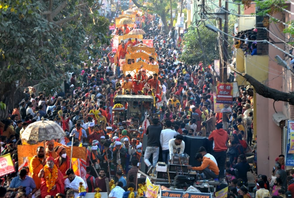 Haridwar Maha Kumbh Mela 2021: Juna Agni and Kinnar akhara Royal Peshwai Photos