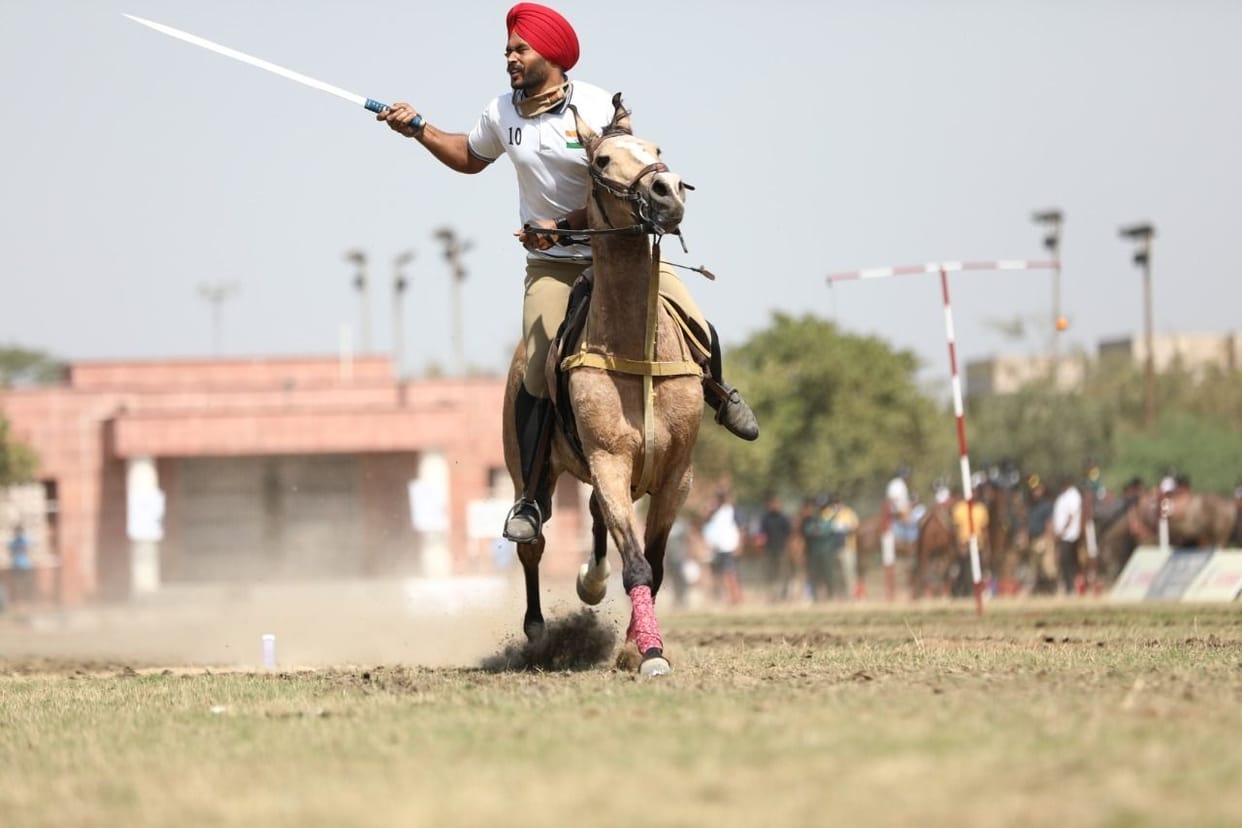 Rifleman Dinesh Kumar won gold in Lemon and Tent Pegging
