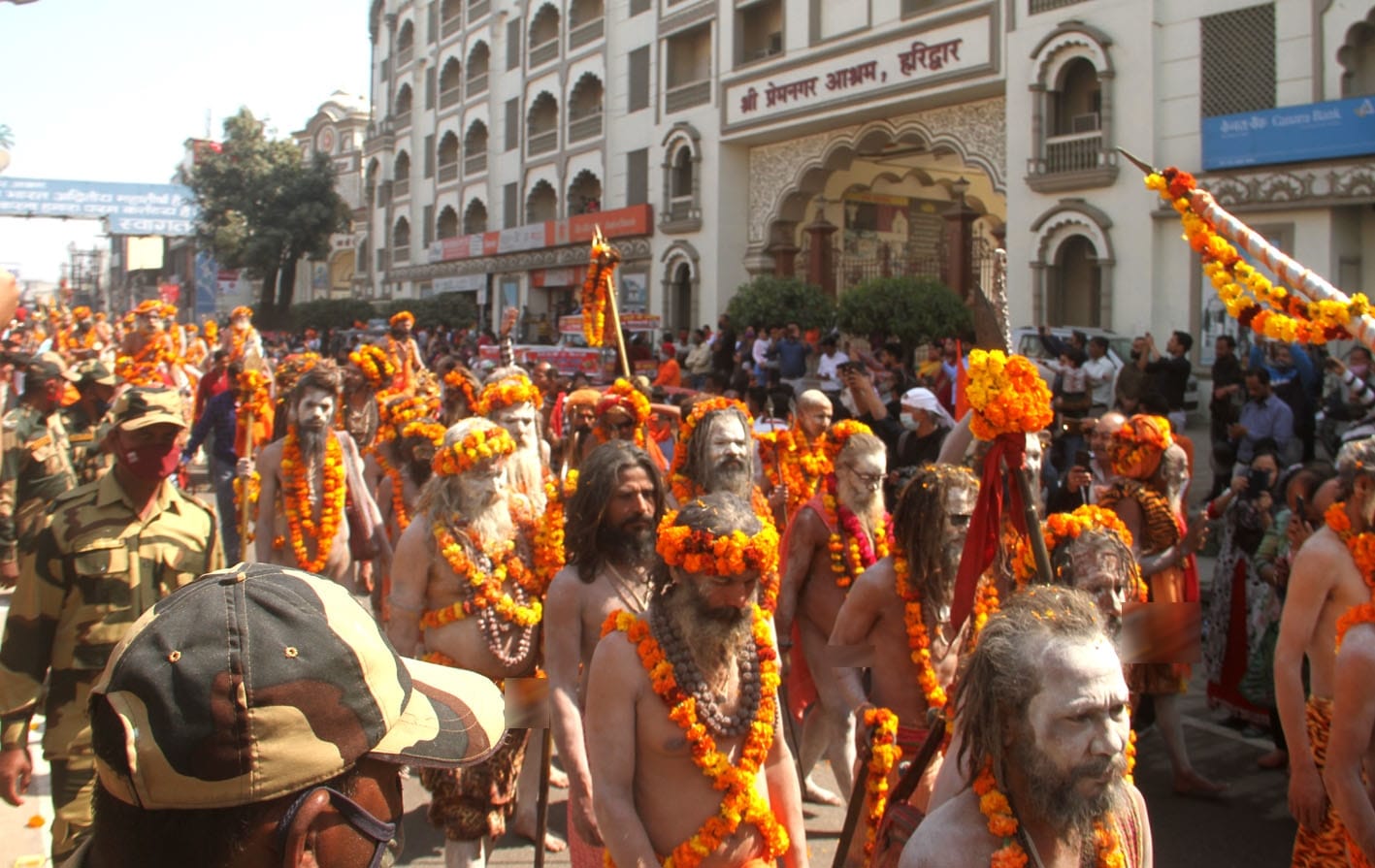 Haridwar Maha Kumbh Mela 2021: elephant Ladali become centre of attraction in Peshwai haridwar photos