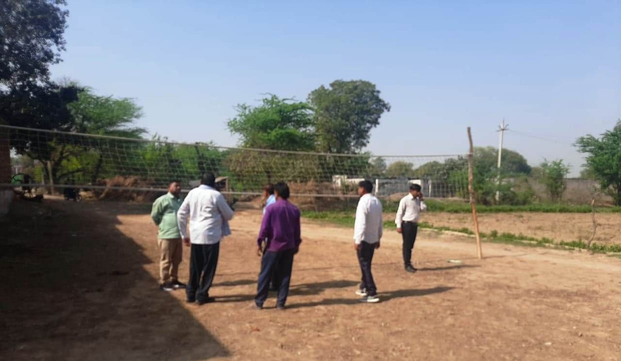 sports stadium work in 7 village