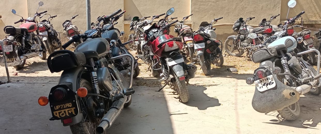 bikers,fathepur news,noise,halt in city,8 bike sizz
