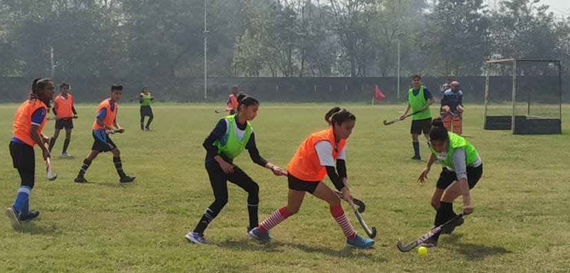 Hockey Trial At Rudrapur Stadiam
