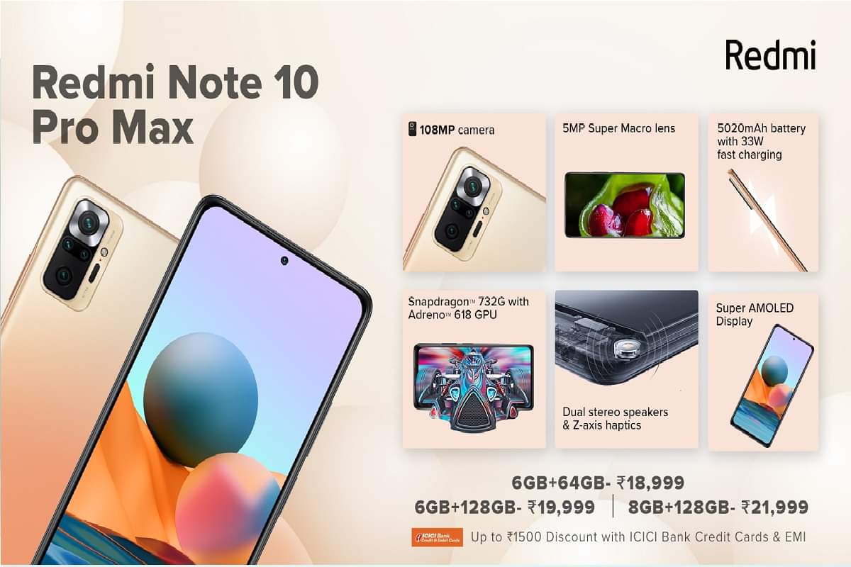 Redmi Note 10 Redmi Note 10 Pro and Redmi Note 10 Pro Max Launched in India Price and Specifications