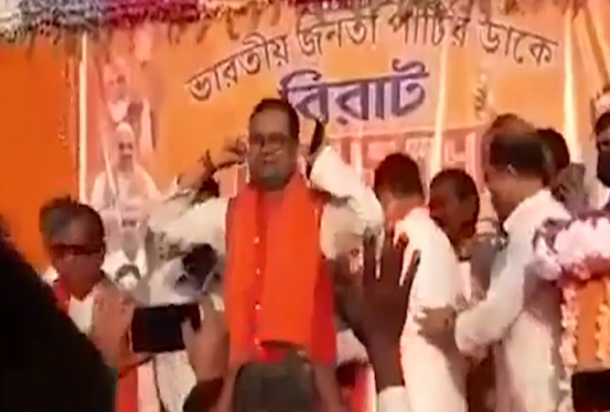 West bengal assembly election 2021,TMC Former leader Sushanta Pal did squats on stage after joined bjp