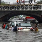 car damage in flood