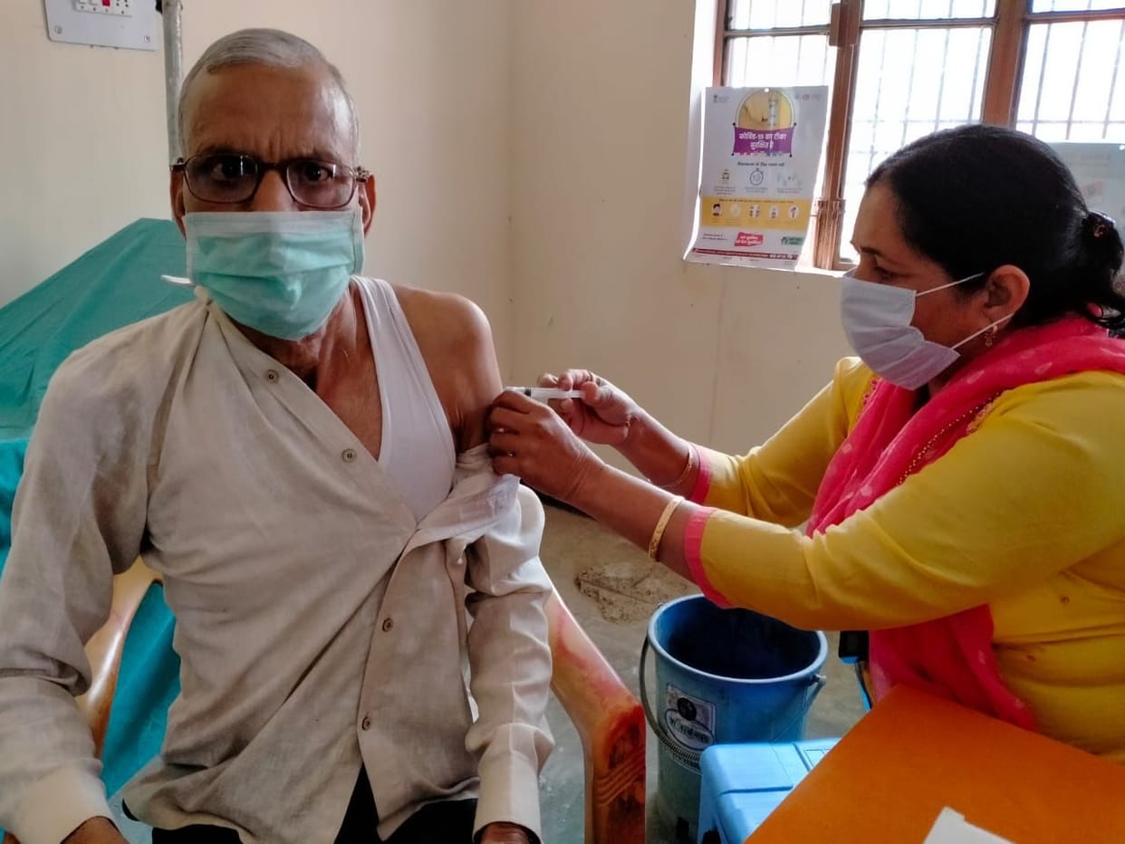 2074 people got vaccinated in the district