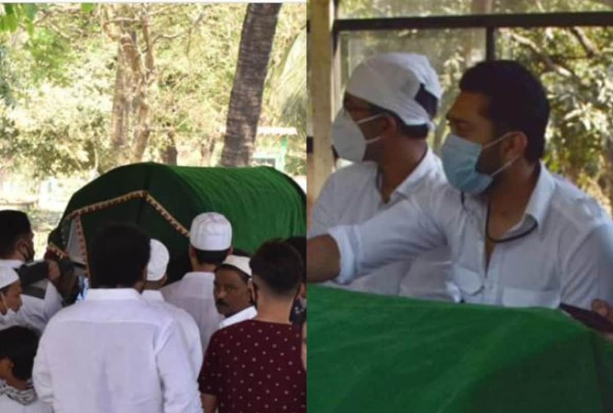 Zaid darbar arrive with Gauahar Khan for her father funeral see photos
