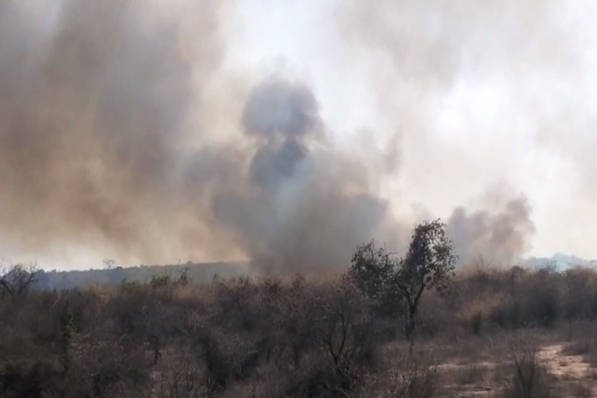 Fire in Mirzapur fire brigade called from four districts