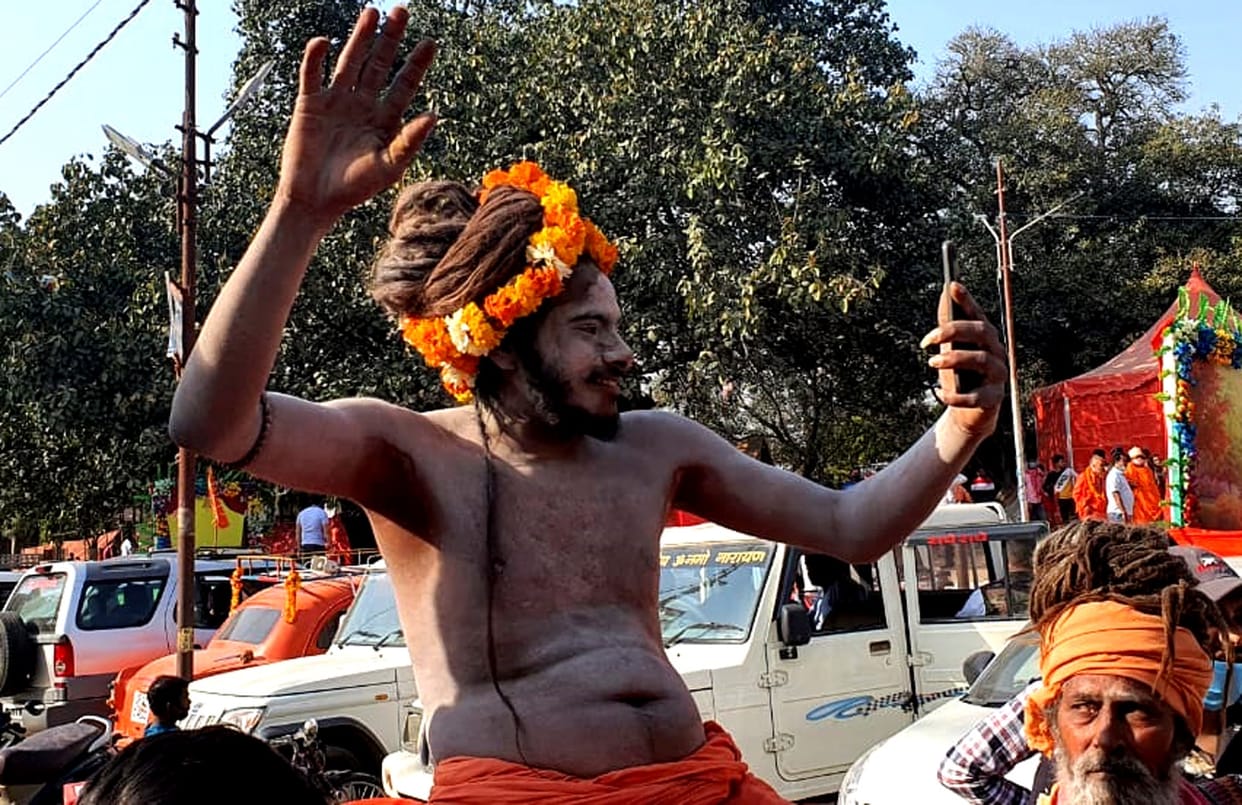 Haridwar Kumbh Mela 2021: live and selfie baba in kumbh watch photos