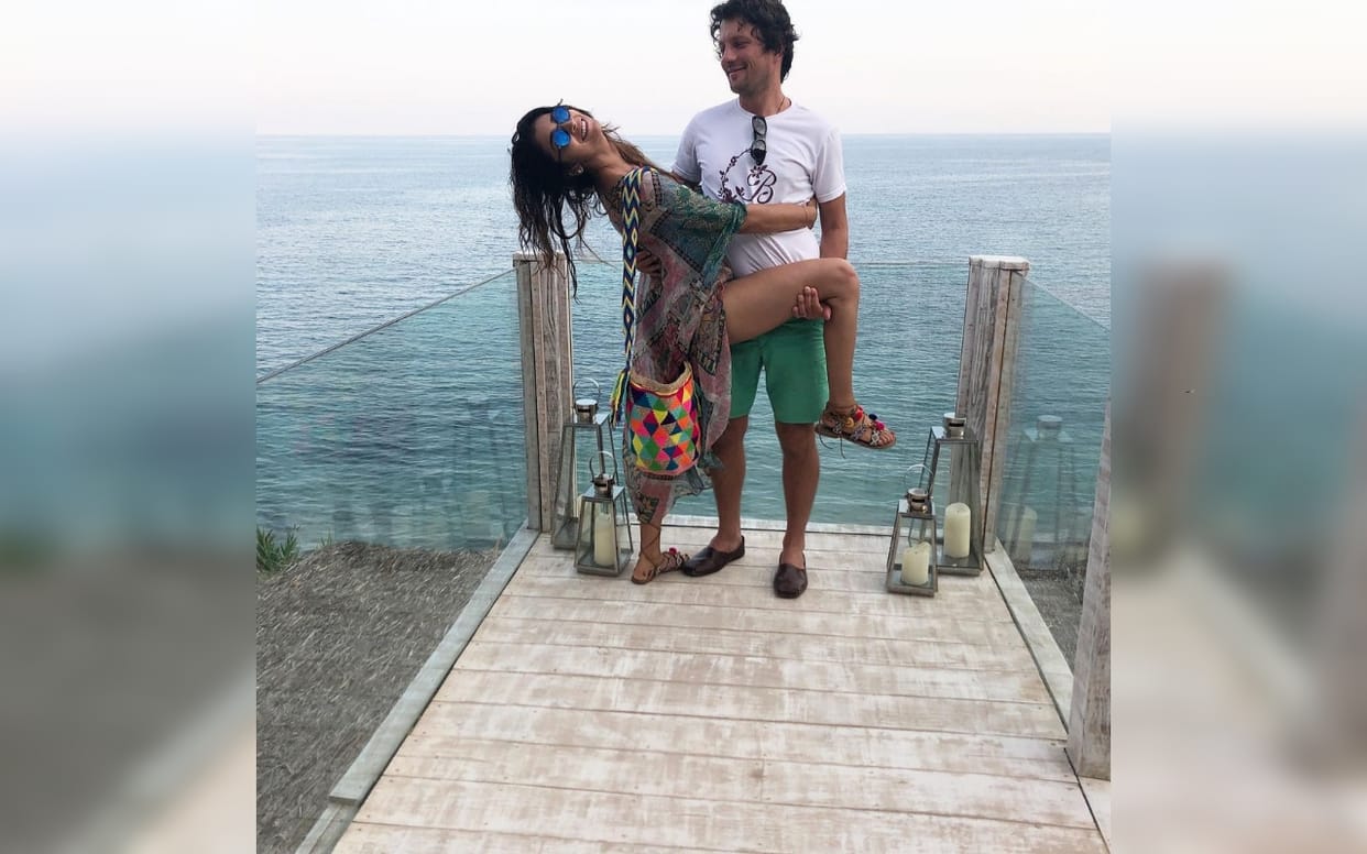shreya saran shared quality time photos with husband andrei koscheev said lift me up baby