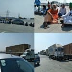 केएमपी पर किसानों का चक्का जाम