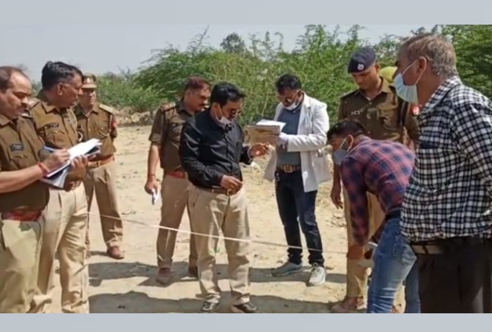 Encounter scene of Girdhari Vishwakarma recreated in Lucknow.