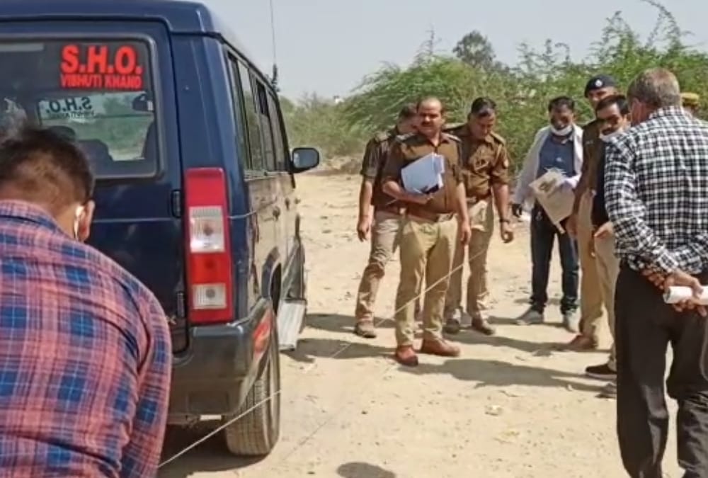 Encounter scene of Girdhari Vishwakarma recreated in Lucknow.