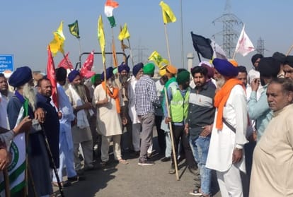 Farmers blocked Kundli manesar palwal expressway to oppose Farm Laws