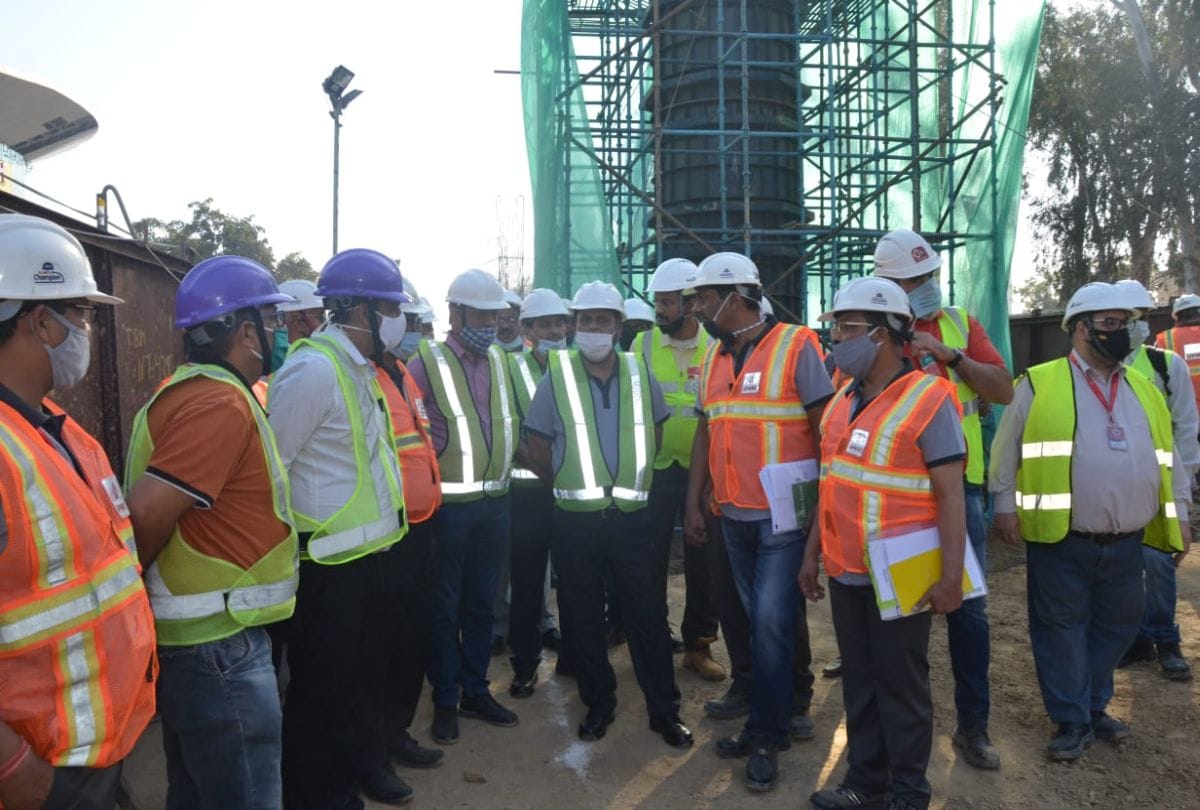 UPMRC MD kumar keshav inspects depot and metro station construction in agra