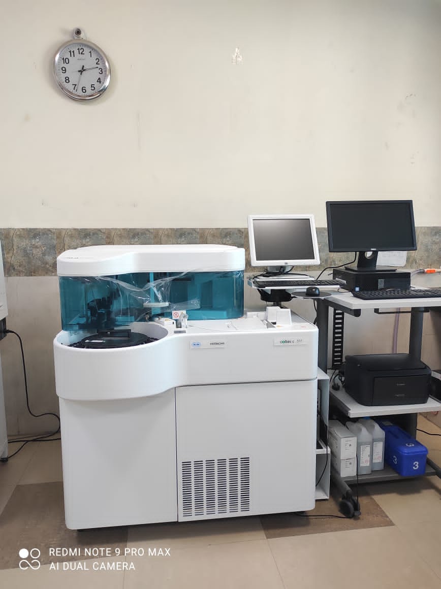 sampal testing machine in civil hospital