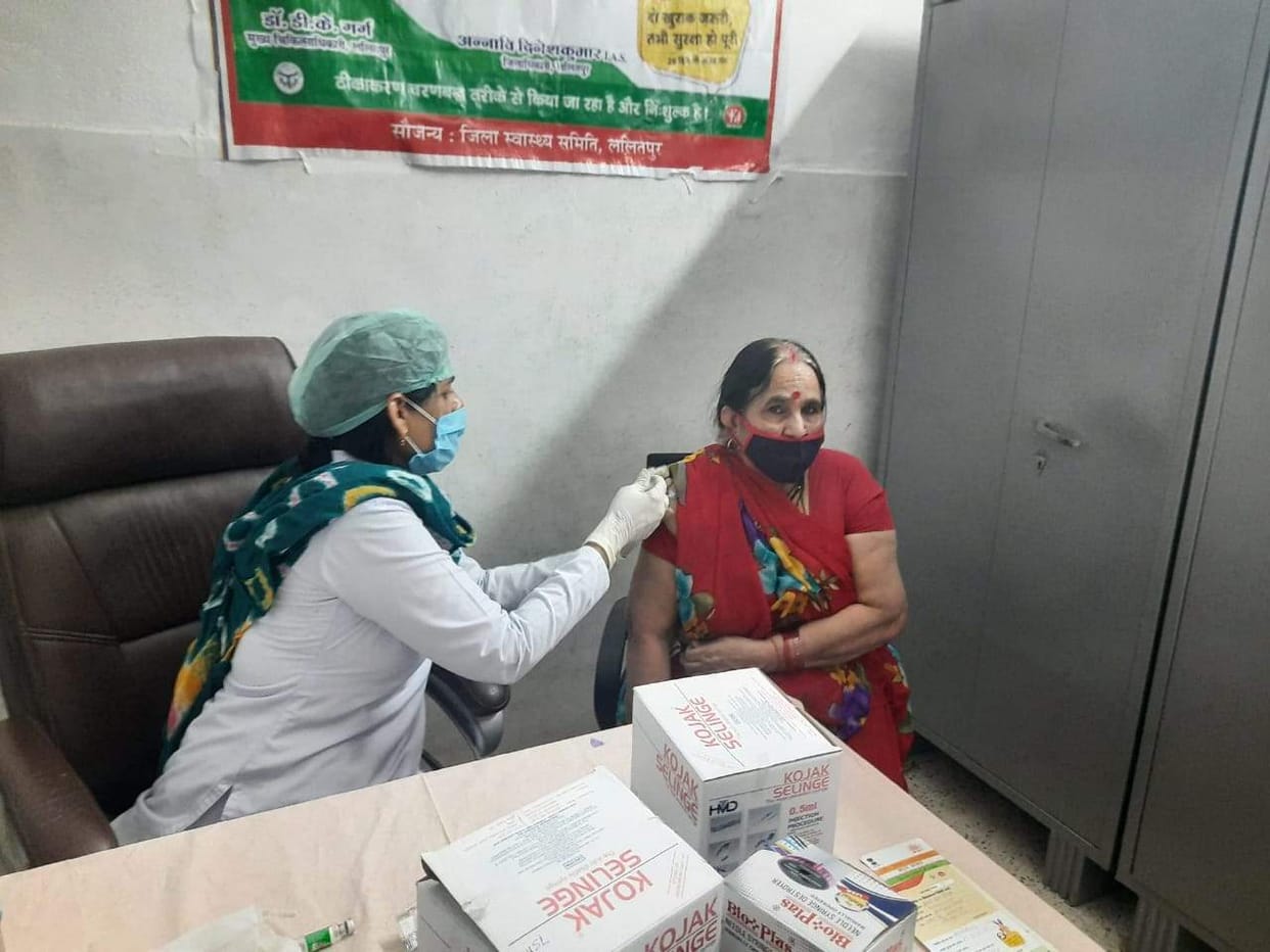 in lalitpur district houspital will be six days civid vaccination