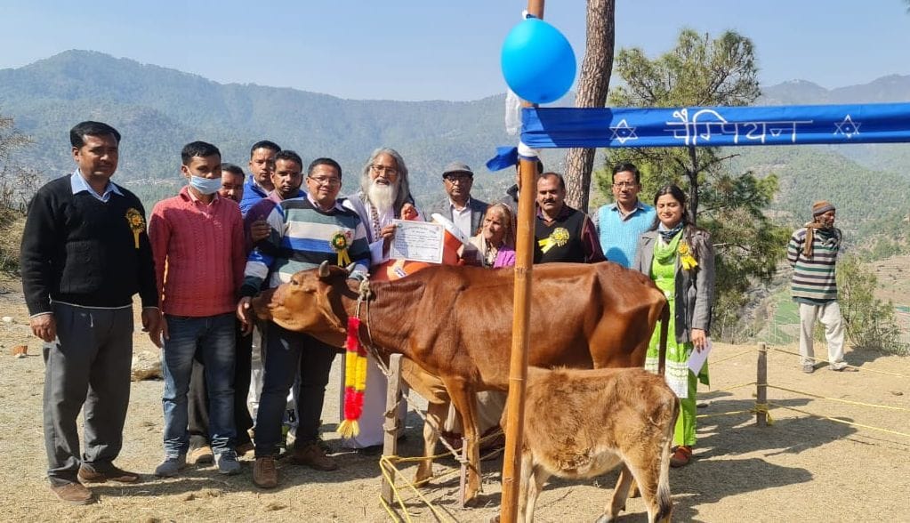Shekhar Pandey's cow selected best in animal exhibition