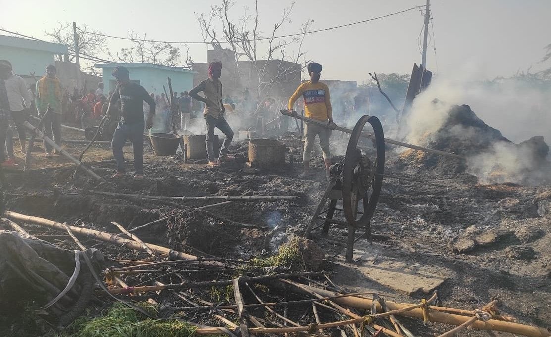fire from short circuit, animal burn