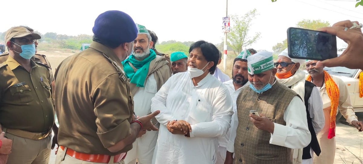 Lok Dal National President Chaudhary Sunil Singh detained after reached varanasi said told SP-BSP are B team of bjp