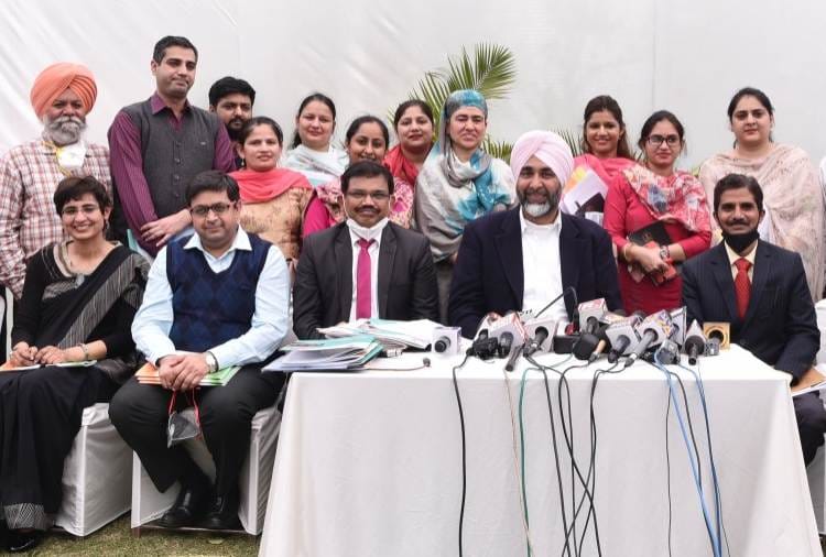 Punjab Finance Minister Manpreet Singh Badal Press conference after Budget in Chandigarh