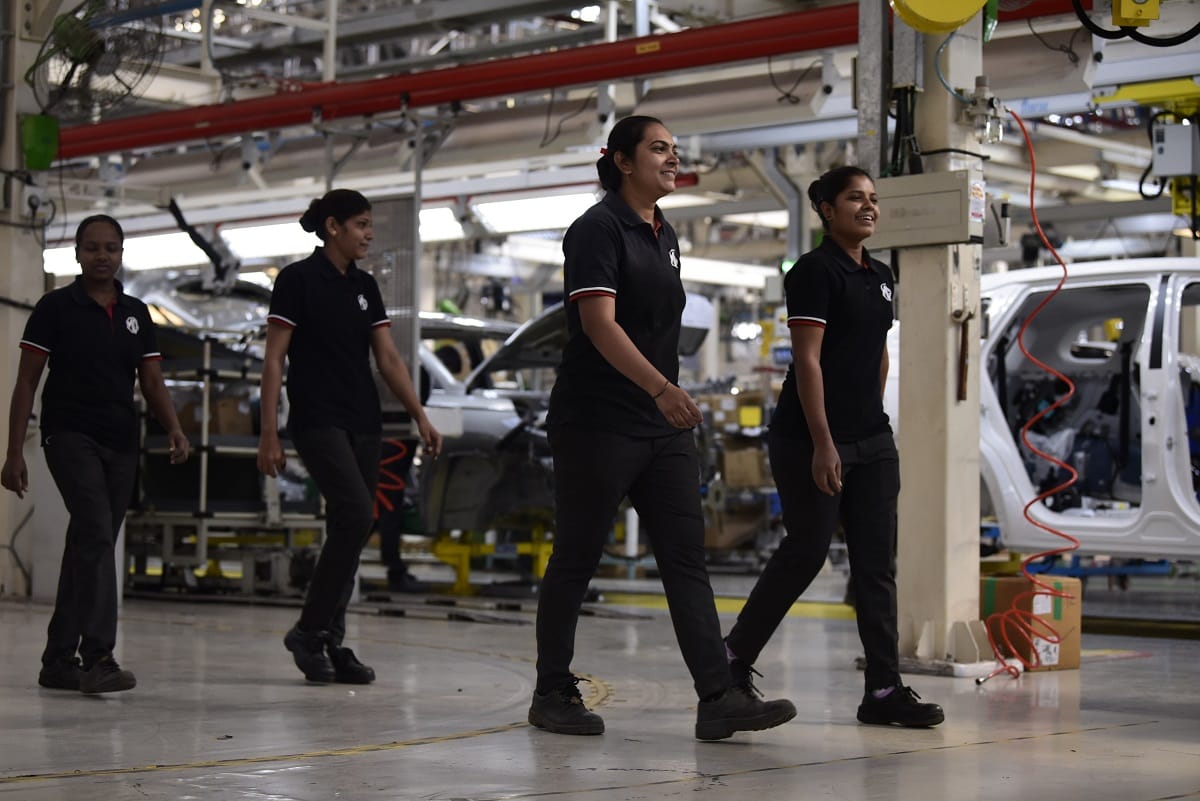 international womens day 2021: auto companies employing more Women employees on their assembly line and Shop floor automotive inspection