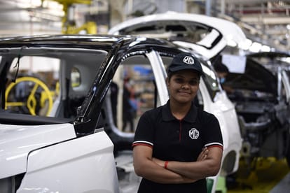 international womens day 2021: auto companies employing more Women employees on their assembly line and Shop floor automotive inspection