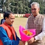 Trivendra singh rawat with Dhan singh rawat