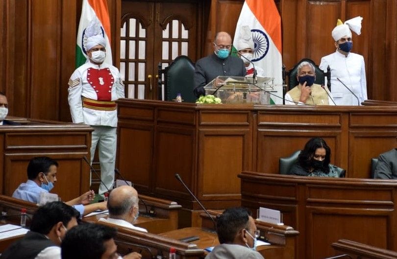 A glimpse of Delhi's development was seen in the address