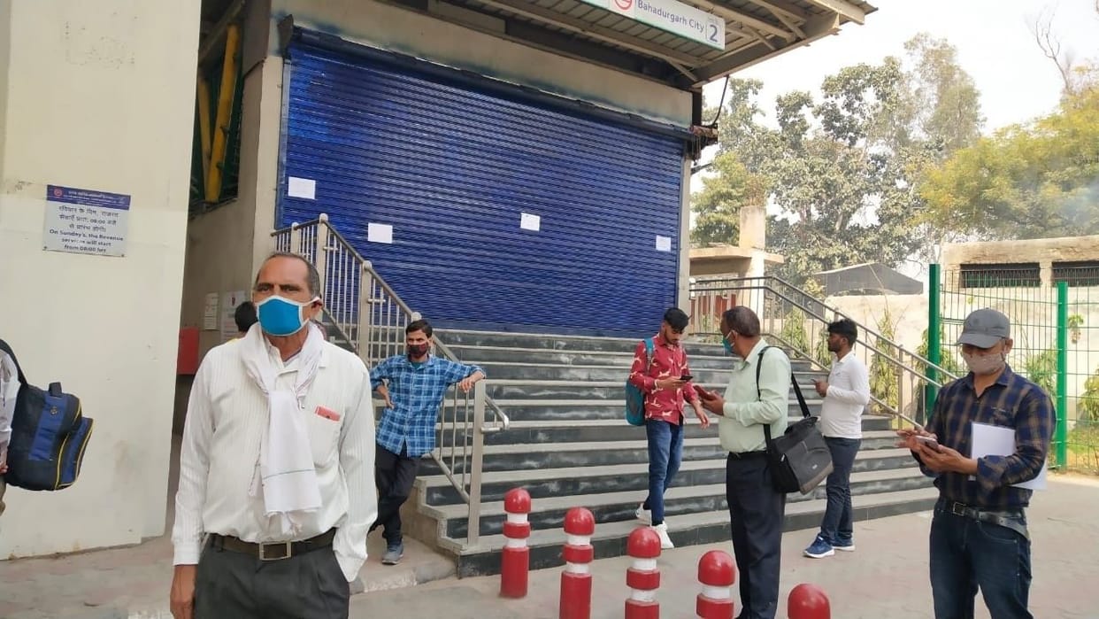 Metro service from Tikri Kalan to Brig Hoshiar Singh station was closed for six hours