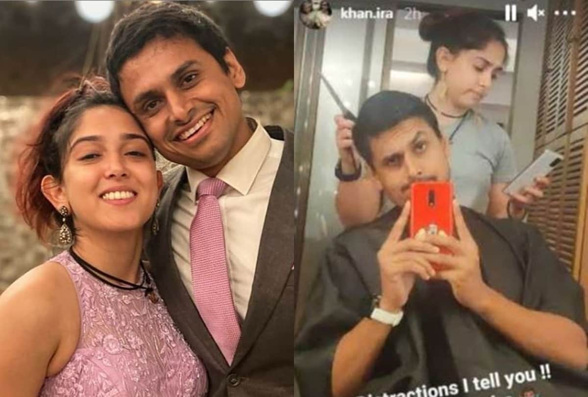 Aamir Khan daughter Ira Khan turns into hair stylist for Boyfriend Nupur Shikhare see photo