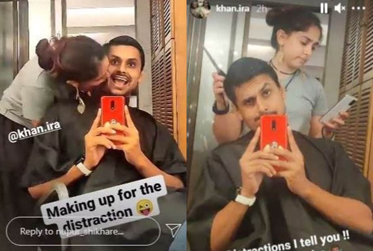 Aamir Khan daughter Ira Khan turns into hair stylist for Boyfriend Nupur Shikhare see photo