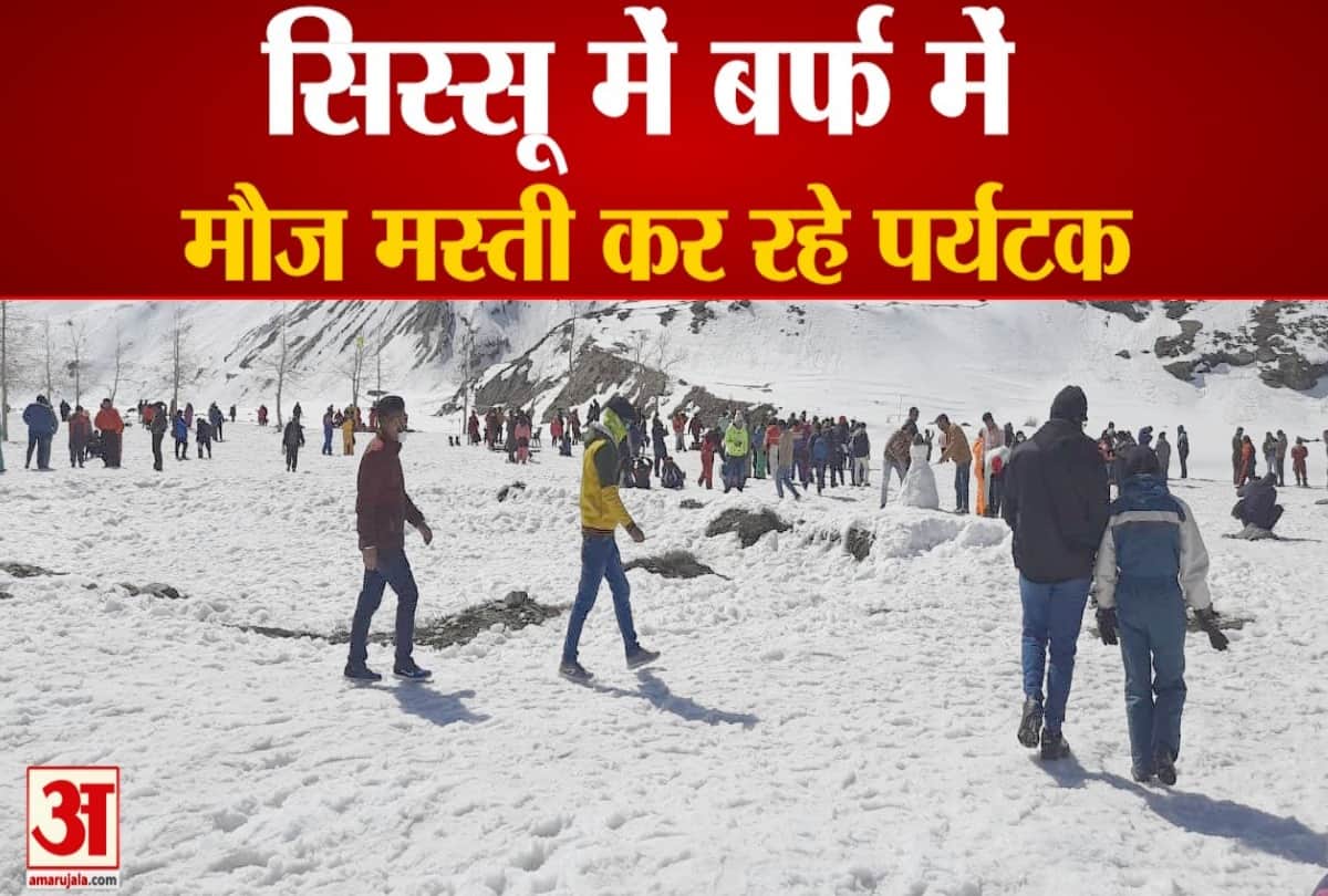 Tourists in Sissu Atal Tunnel Rohtang Lahaul Spiti Himachal Pradesh