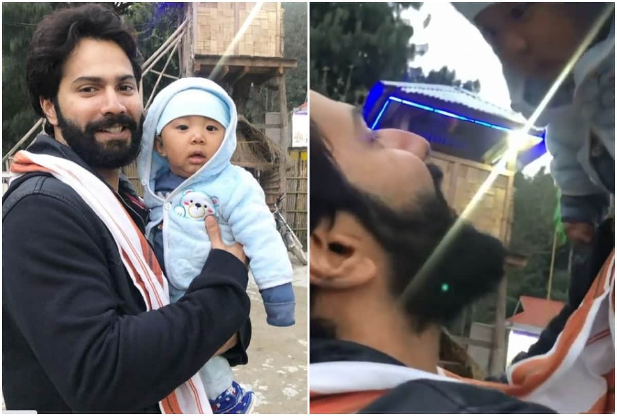 Varun Dhawan cuddling with babies from Arunachal Pradesh, here social media reaction
