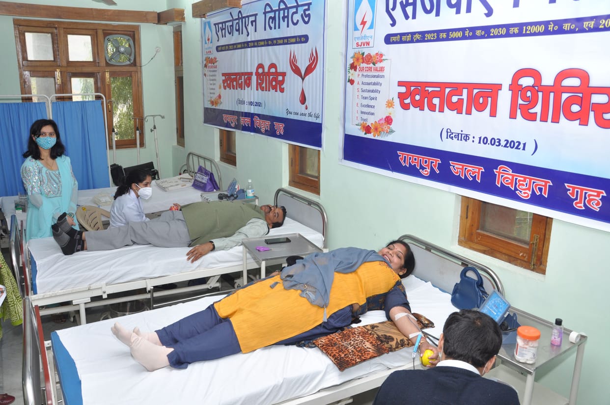 rampur news heath news blood donation camp held