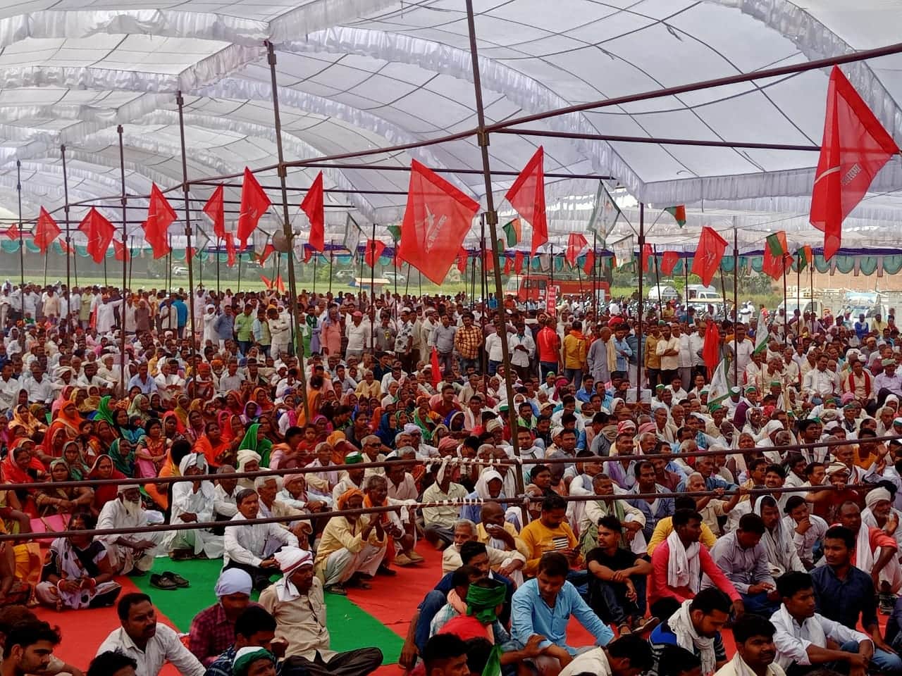 Rakesh Tikait attacked on central government in first farmer mahapanchayat in Ballia