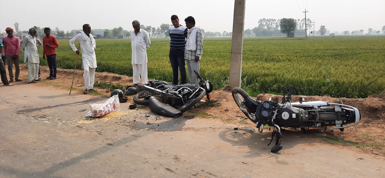 Middle-aged person dead in road accident, youth serious