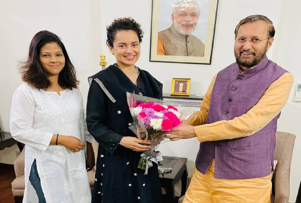 Kangana Ranaut meets Union Minister Prakash Javadekar after Tejas shoot discusses issues in film industry