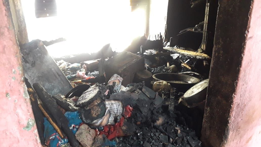 fire,auraiya news,store,grocery,wednesday night