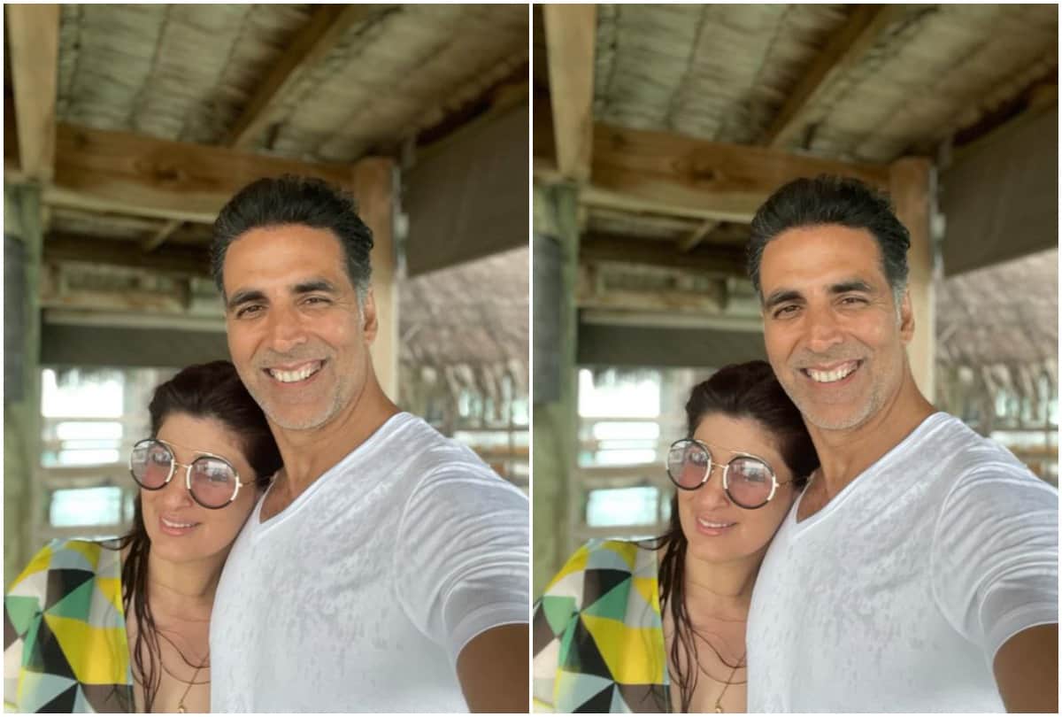 Akshay Kumar and Twinkle Khanna show 'happy faces' in romantic selfie from beach holiday