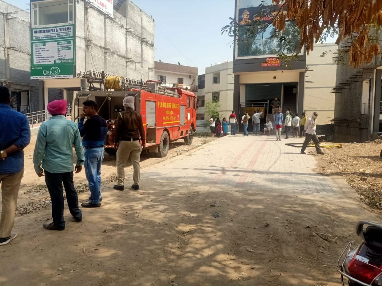 Fire in furniture showroom