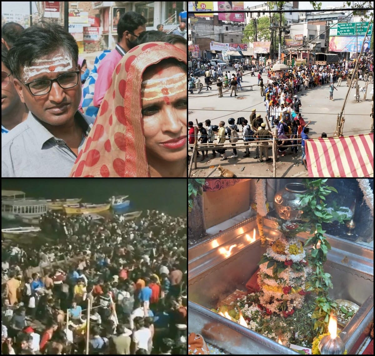 Ganga Jamuni tehzeeb glimpse in Banaras on Mahashivaratri Muslim community showered flowers on Shiva bhakts 