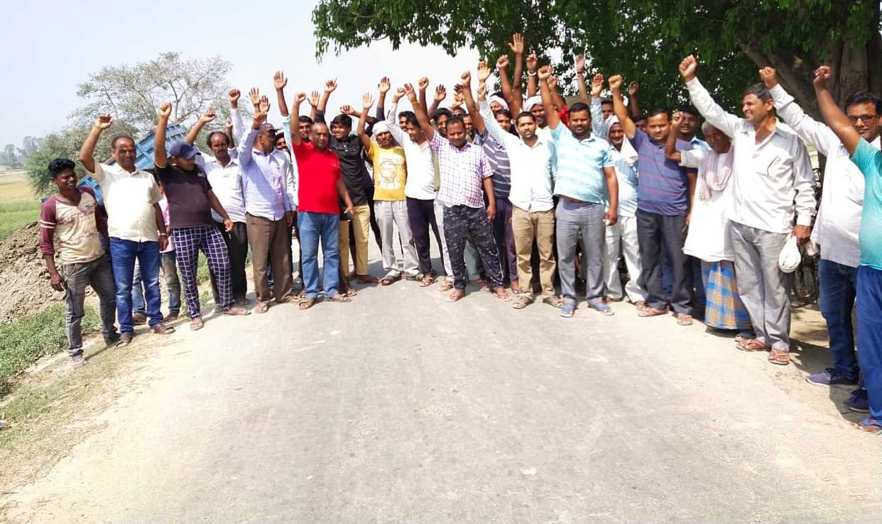 Rural stopped construction of embankment due to poor construction