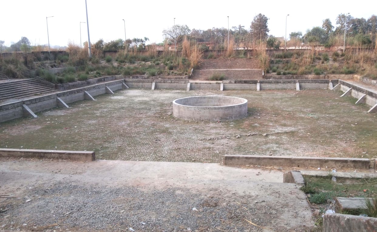 The beautification of the pond in the balance even after spending 70 lakhs