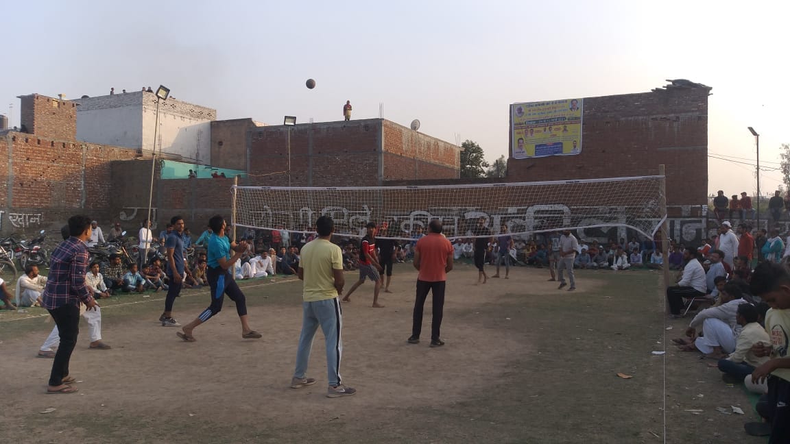 Tiger Club won the match in shooting volleyball competition
