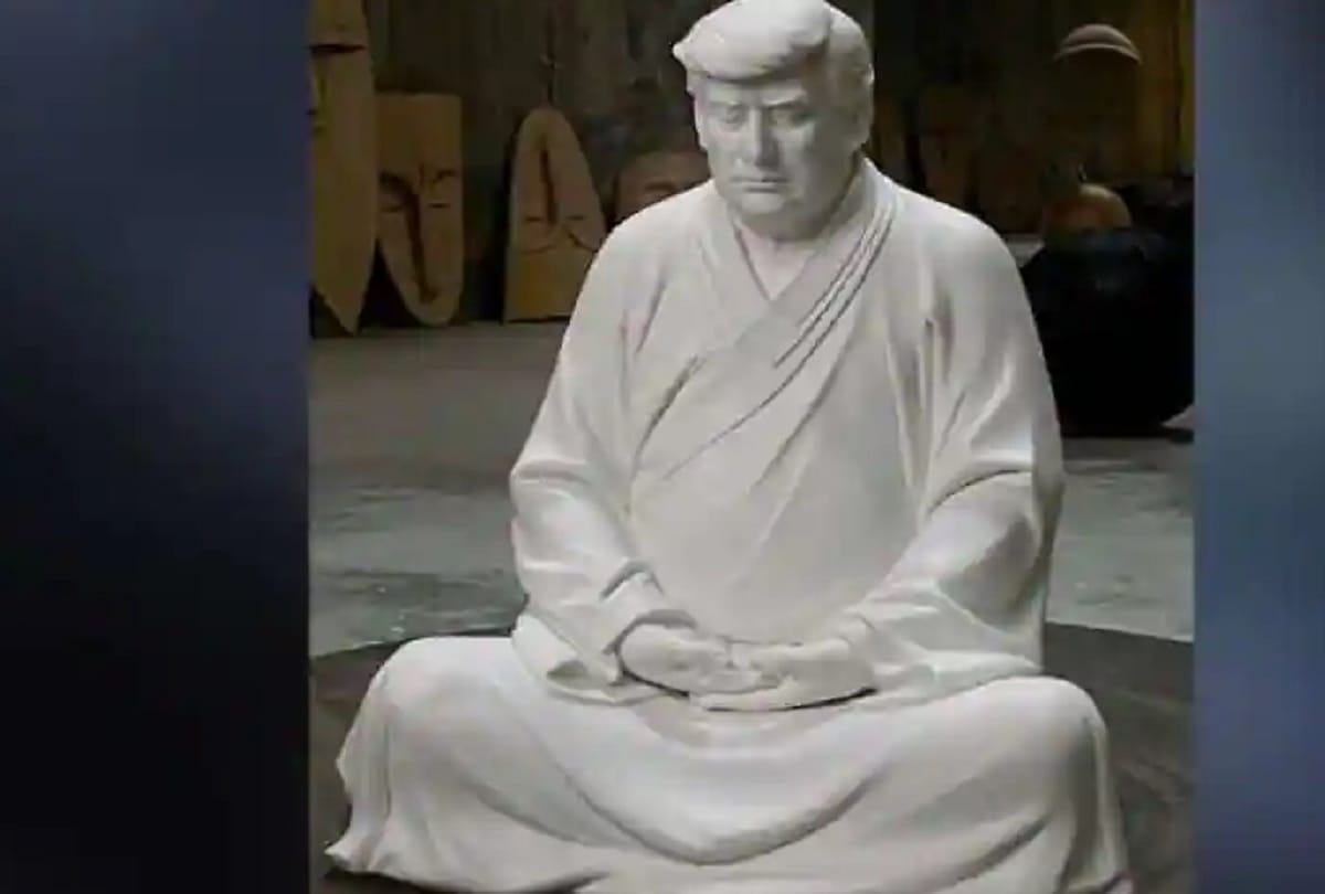 donald trump buddha statue : the businessman of China is selling the idols of the former US President, how much is the price
