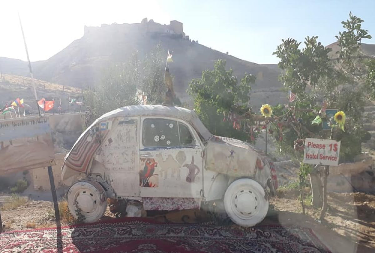 Worlds smallest hotel is a vintage Volkswagen Beetle in Jordan